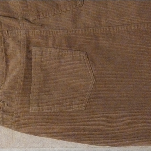 Tan Corduroy Mini Skirt Raw Hem - Picture 7 of 8
